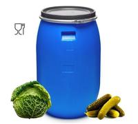 Garronda Fût Alimentaire de 120 litres en Plastique HDPE avec recuperateur d' eau de pluie Jardin GD-0080