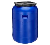 Garronda Fût en plastique 200L Fût universel sans BPA Alimentaire pour maison&jardin avec couvercle GD-0093, Bleu
