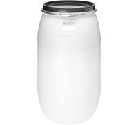 Garronda Fût en plastique 220L Fût alimentaire en plastique HDPE pour maison&jardin GD-0078, Blanc