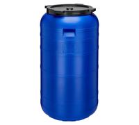 Garronda Fût en plastique 250L Fût universel sans BPA Alimentaire pour maison&jardin avec couvercle GD-0093, Bleu