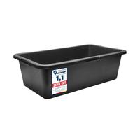 Garronda Lot de 1 Grand Bac à Mortier Rectangulaire 40L Plastique GD-0169 | Seau de Chantier, Auge de Maçon, Fond Rigide, Poignées, Graduée, Empilable, Bac Renforcé pour Sable Eau Construction Jardin