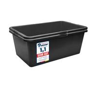 Garronda Lot de 2 Grand Bac à Mortier Rectangulaire 80L Plastique GD-0169 | Seau de Chantier, Auge de Maçon, Fond Rigide, Poignées, Graduée, Empilable, Bac Renforcé pour Sable Eau Construction Jardin