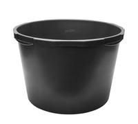 Garronda Lot de 2 Grande Bassine Plastique 45L Seau à Mortier Rond GD-0170 | Cuve de Chantier, Fond Rigide, Poignées Intégrées, Graduée, Bac Plastique Renforcé pour Eau Construction Jardin Maison, Noir