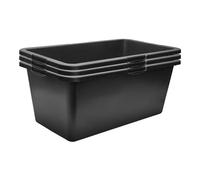 Garronda Lot de 3 Grand Bac à Mortier Rectangulaire 60L Plastique GD-0169