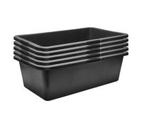 Garronda Lot de 5 Grand Bac à Mortier Rectangulaire 40L Plastique GD-0169