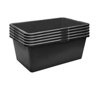 Garronda Lot de 5 Grand Bac à Mortier Rectangulaire 80L Plastique GD-0169