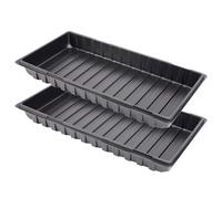 Garronda Plateau de Culture, Bac de Culture en Plastique pour Mini Serre et Semis, Plateau pour Plantes et Jardin, Bac de Germination Étanche, Idéal pour Potager et Balcon, Lot de 2 (60x30 cm, Noir)