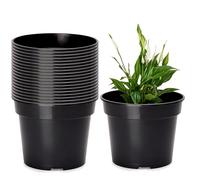 Garronda Pots Horticulture Ronds Pots pour Culture de Plants de Plantes et Fleurs GD-0025 (20 Pièces Noir, ⌀ 26 cm H 21 cm)