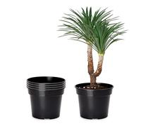 Garronda Pots Horticulture Ronds Pots pour Culture de Plants de Plantes et Fleurs GD-0025 (5 Pièces Noir, ⌀ 51cm H=36cm)