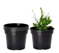 Garronda Pots Horticulture Ronds Pots pour Culture de Plants de Plantes et Fleurs GD-0025 (5 Pièces Noir, ⌀ 35 cm H 29 cm)