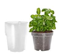 Garronda Pots Horticulture Ronds Transparents Pots pour Culture de Plants de Plantes et Fleurs GD-0024 (10 Pièces Transparent, ⌀ 17cm H 13,5cm)