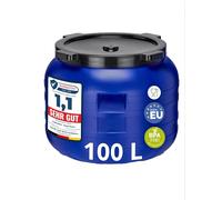 Garronda Récupérateur d'eau de Pluie Large 100 litres sans BPA avec Couvercle Jerrican pour Jardin et Stockage GD-0093, Bleu