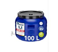 Garronda Récupérateur d'eau de Pluie Large 100 litres sans BPA avec Robinet et Couvercle Jerrican pour Jardin GD-0092, Bleu