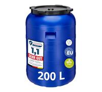 Garronda Récupérateur d'eau de Pluie Large 200 litres sans BPA avec Couvercle Jerrican pour Jardin et Stockage GD-0093, Bleu