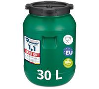 Garronda Réservoir d'eau de 30 litres Baril Alimentaire Bidon Eau GD-0078 | Fût à Large Ouverture, en HDPE, sans BPA, Tonneau de Jardin, Bac à Aliments pour Animaux, Conteneur d'Eau, Universel, Vert
