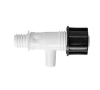 Garronda Robinet Plastique pour Fût Alimentaire et Bidon Eau GD-0187 | pour Tonneau Plastique, Baril Jardin, Réservoir Étanche, Vidange Contrôlée d’Eau et Liquides Montage Facile, HDPE, Blanc