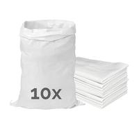 Garronda sacchi in polipropilene tessuti 85×50 cm - set 10 pezzi - capacità 25 kg - sacchi macerie, sabbia, foglie, giardino e cantiere - resistenti, riutilizzabili GD-0161