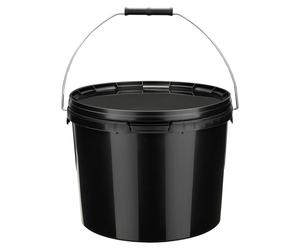Garronda Seau avec couvercle 10 L pour le stockage de produits alimentaires et chimiques 20 pièces Noir GD-0104