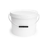 Garronda Seau avec Couvercle 12L Anse Métallique 20 Pièces Blanc GD-0071 | pour Stockage Alimentaire, en Plastique, Stable, Hermétique, Inodore, pour Produits en Vrac Liquides Fermentés et Chimiques