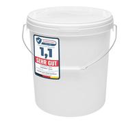 Garronda Seau avec Couvercle 16L Anse Métallique 10 Pièces Blanc GD-0071 | pour Stockage Alimentaire, en Plastique, Stable, Hermétique, Inodore, pour Produits en Vrac Liquides Fermentés et Chimiques