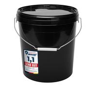 Garronda Seau avec Couvercle 16L en Plastique 50 Pièces Noir GD-0104