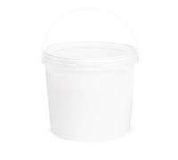 Garronda Seau avec Couvercle 5L en Plastique pour Stockage Alimentaire Stable et Hermétique avec Anse en Plastique pour Produits en Vrac Liquides Fermentés et Chimiques 5 Pièces Blanc GD-0071