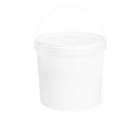 Garronda Seau avec Couvercle 8L en Plastique pour Stockage Alimentaire Stable et Hermétique avec Anse en Plastique pour Produits en Vrac Liquides Fermentés et Chimiques 50 Pièces Blanc GD-0071