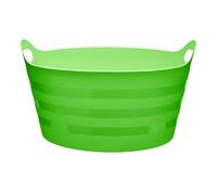 Garronda seau flexible en polypropylène 15 L bac universel usage maison jardin garage atelier coffre rangement transport poignées intégrées robuste GD-0181, Vert