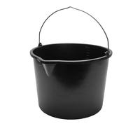 Garronda Seaux de Chantier et Mortier Plastique 15L Lot de 10 Noir GD-0168