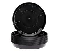 Garronda Soucoupes pour Pots Horticulture Ronds GD-0026 (10 Pièces Noir, ⌀ 13cm H 2cm)