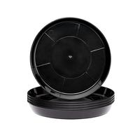 Garronda Soucoupes pour Pots Horticulture Ronds GD-0026 (5 Pièces Noir, ⌀ 40 cm H 5,2 cm)