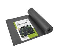 Garronda Toile de Paillage 150g/m² Geotextile 1,6m x 10m 16m² Noir GD-0177 | Toile Anti Mauvaises Herbes, Géotextile Jardin, Stabilisé UV, Perméable à l'Eau, Résistant à la Déchirure pour Gravier Allées