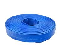 Garronda Tuyau de Refoulement 1" Ø 25mm de 100 m d'Arrosage en PVC Bleu | Tuyau Plat 1 Pouce, 2 bar, pour Pompes Submersibles, Pompage d’Eau, Étang, Drainage, Chantier, Irrigation de Jardin GD-0235