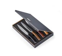 Garry Set de couteaux à steak avec manche en bois véritable dans une boîte cadeau de haute qualité 4 pièces Philippi - 4037846171430