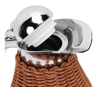 Garsent Carafe à café Thermique en Acier Inoxydable Tissée à la Main 1,5 L, Pichet Isotherme à 3 Parois, Chaleur 12 Heures et Conservation du Froid 24 Heures, Corps en Rotin tissé (Café)