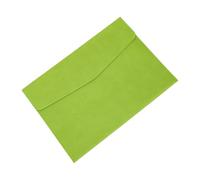 Garsent Classeur A4 en Cuir PU avec Fermeture à Pression, Enveloppe d'organisation de Documents de Bureau pour le Rangement de Voyage, Dossier en Cuir Durable pour l'école (GREEN)