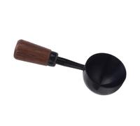 Garsent Cuillère à Mesurer à café Vintage en Acier Inoxydable 304, Manche Court en Bois, Cuillère à café Rétro pour Grains de, thé, Poignée Ergonomique Antidérapante, Ustensile de Cuisine (S 15ML