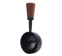 Garsent Cuillère à Mesurer à café Vintage en Acier Inoxydable 304, Manche Court en Bois, Cuillère à café Rétro pour Grains de, thé, Poignée Ergonomique Antidérapante, Ustensile de Cuisine (L 30ML