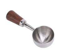 Garsent Cuillère à Mesurer à café Vintage en Acier Inoxydable 304, Manche Court en Bois, Cuillère à café Rétro pour Grains de, thé, Poignée Ergonomique Antidérapante, Ustensile de Cuisine (S 15ML