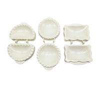 Garsent Ensemble de Mini Moules à à la Main - 3 Moules à à Charnière à une Presse pour la Cuisson, Jolie Presse à Pâte en Forme de Maison, Machine à de Poche pour Mini Tartes, Idéal pour le (Beige)