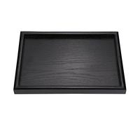 Garsent Plateau à thé en bois plateau de service rectangulaire pour verres à thé café plateau de petit déjeuner de Restaurant antidérapant (30x20x2cm)