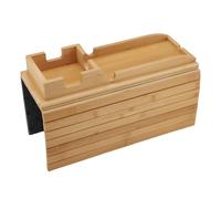 Garsent Plateau de Bras de canapé Pliable en Bois avec Design Détachable, Table d'accoudoir de canapé à Double Usage pour Boissons, Collations, Télécommande, Antidérapant, Stable et Facile à