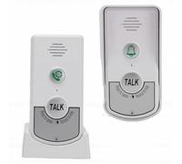 Garsent Sonnette D'interphone sans Fil à 2 Voies, Appelant Vocal Rechargeable avec Portée de 1000 M, Système D'appel D'infirmière d'urgence pour Soins aux Enfants âgés à L'hôpital à (White)