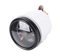 Garsent Tachymètre 52 Mm 7000 Tr/min avec Compteur Horaire, Rétroéclairage 7 Couleurs, Jauge RPM DC 9-32 V pour Camion, Tracteur, Voiture, Camping-car, Bateau (Cadran noir Couvercle noir CX6229B)