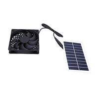 Garsent Ventilateur d'extraction Solaire 2 W avec Panneau Solaire, Kit Complet de Ventilateur à énergie pour Poulailler, Serre, Hangar, Maison pour Animaux Domestiques, Fenêtre