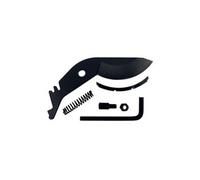 Garten Primus Sécateur de jardin PowerGleit — transmission à rouleaux, 203 mm, noir/orange