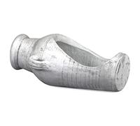 gartendekoparadies.de Jardinière amphore en Pierre Solide, Hauteur 23 cm, 50 x 16 cm, Ouverture 28 x 13 cm, 5 litres, Gris, Poids 12 kg, en Pierre moulée résistante au Gel