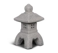 gartendekoparadies.de Lanterne japonaise en pierre Oki-Gata - 35 cm de hauteur - Grise - Béton blanc - Décoration de jardin pour extérieur