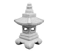 gartendekoparadies.de Lanterne Japonaise Oki Gata Lourde et Massive en Pierre reconstituée, résistant au Gel (Gris)
