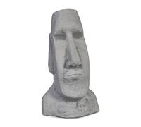 gartendekoparadies.de Moai Statue en pierre massive tête de l'île de Pâques, hauteur 40 cm, dimensions 20 x 24 cm, gris, 12 kg, en pierre moulée, résistante au gel